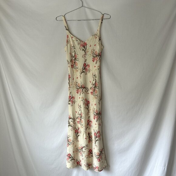 Reformation Slip Dress Floral L Strappy L Midi - Picture 1 of 8